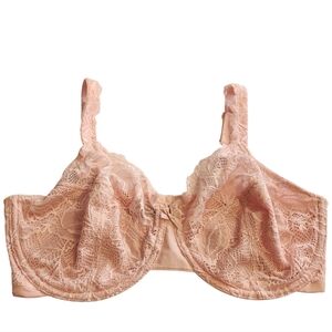 Bali Lace Desire Full Figure Underwire Bra Style 6543 Size 38DD Soft Pink